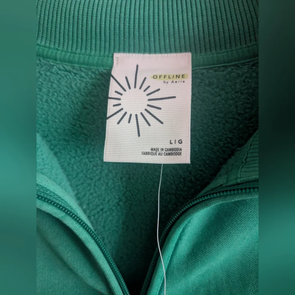 Offline By Aerie Cloud Fleece Quarter Zip Sweatshirt - Picture 3 of 4